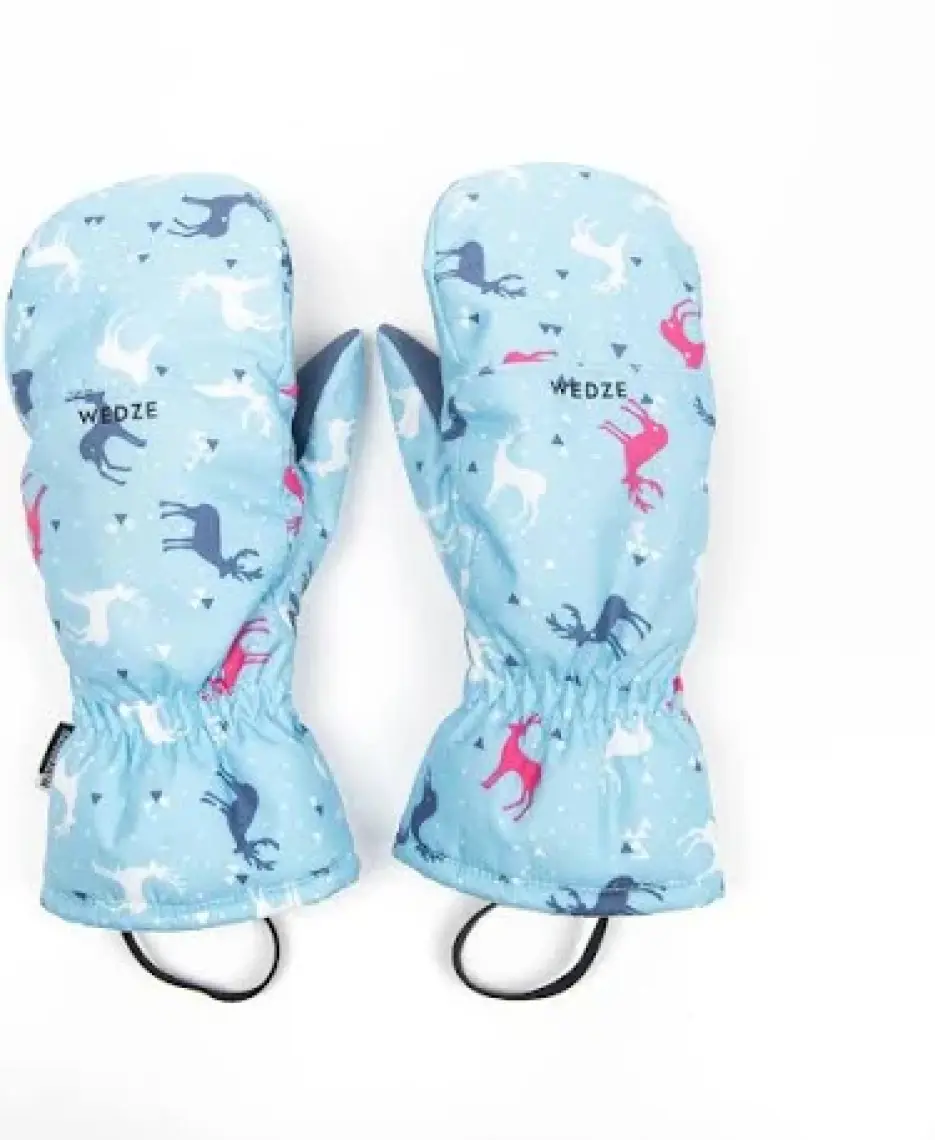 Decathlon WEDZE Çocuk Tek Parmaklı Kayak Eldiveni - Siyah / Neon Sarı - 550