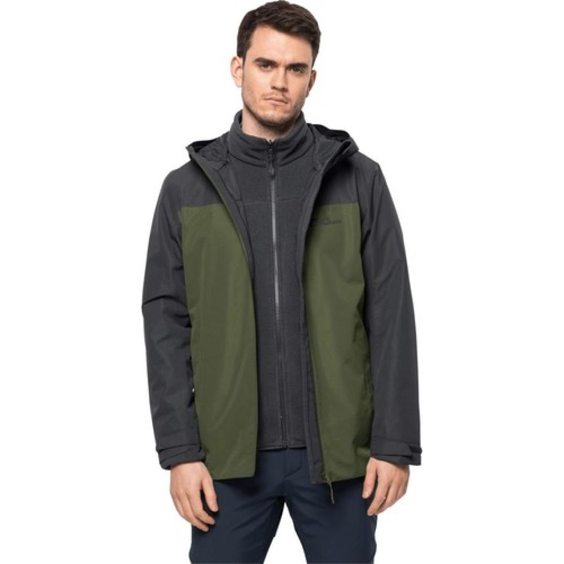 Jack Wolfskin Taubenberg 3In1 Jkt M Yeşil Erkek Mont 1115311-4129