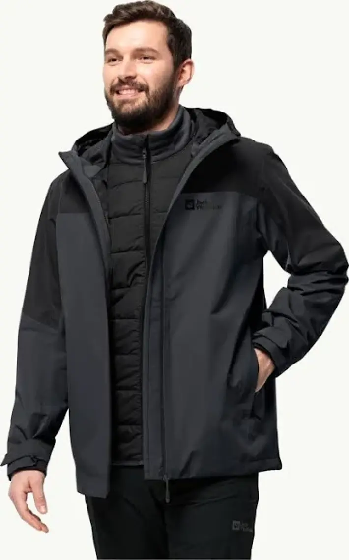 Jack Wolfskin Glaabach 3In1 Jkt M Siyah Erkek Mont 1115291-6000