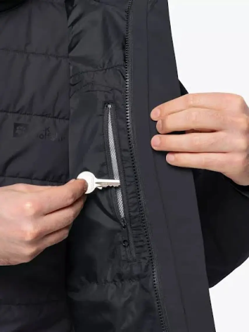 Jack Wolfskin Glaabach 3In1 Jkt M Siyah Erkek Mont 1115291-6000