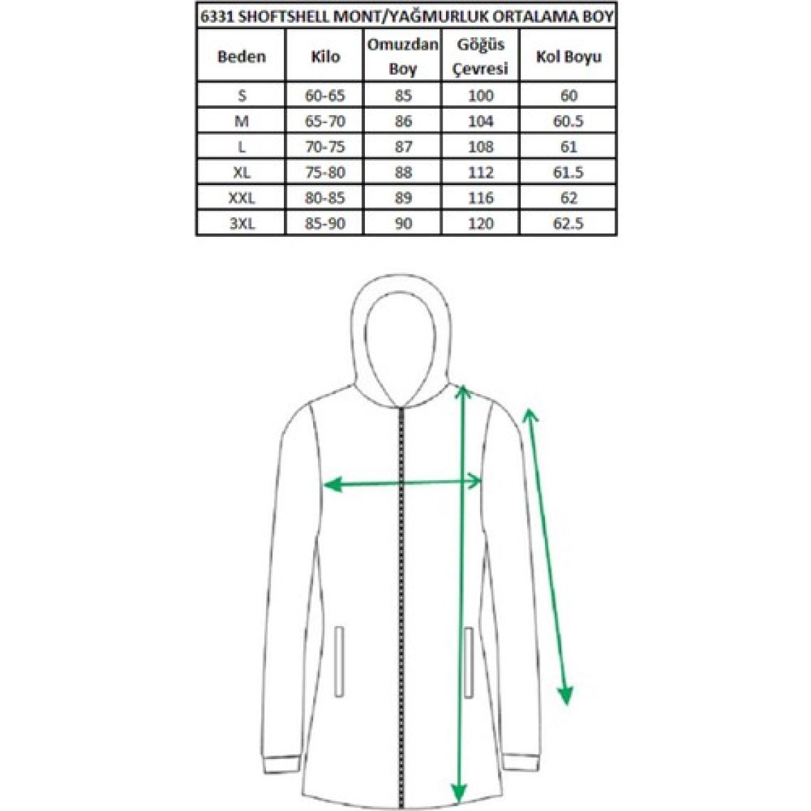 Escetic Lacivert Çıkarılabilir Kapüşonlu 2 Cepli Su Ve Rüzgar Geçirmez Kadın Softshell Mont 6331