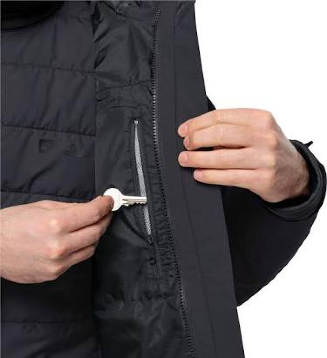 Jack Wolfskin Glaabach 3In1 Jkt M Siyah Erkek Mont 1115291-6000
