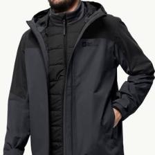 Jack Wolfskin Glaabach 3In1 Jkt M Siyah Erkek Mont 1115291-6000