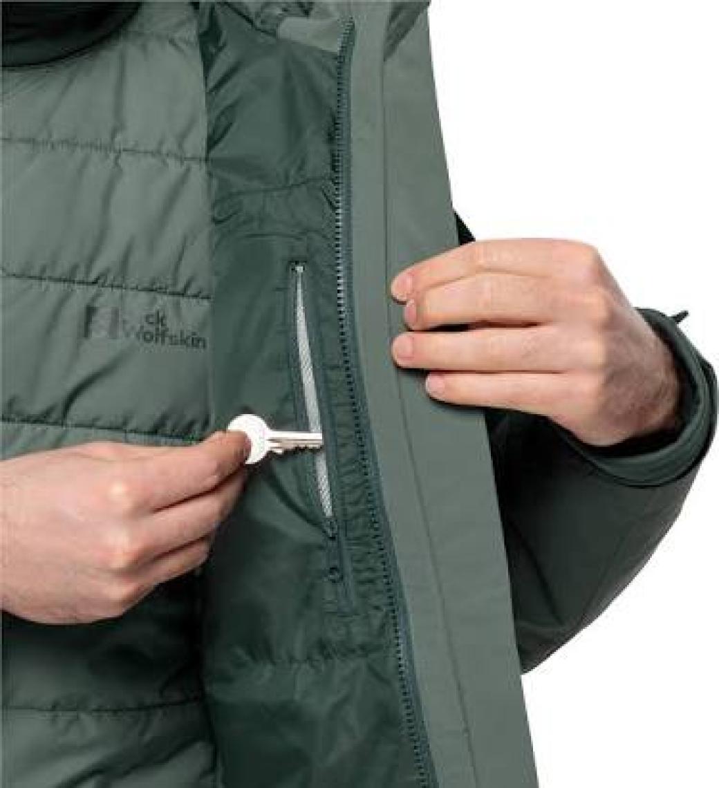 Jack Wolfskin Glaabach 3In1 Jkt M Siyah Erkek Mont 1115291-6000