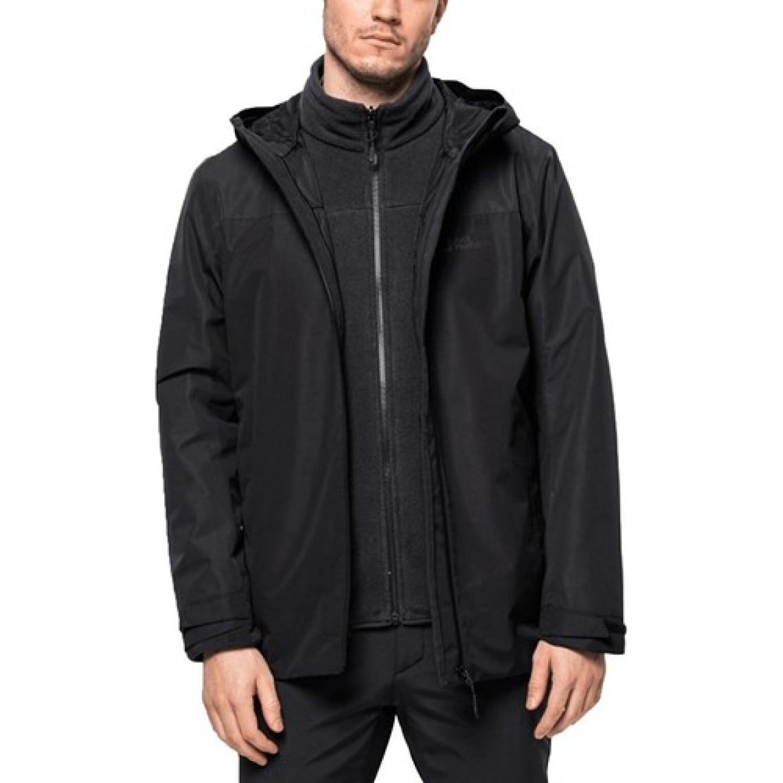 Jack Wolfskin Taubenberg 3In1 Jkt M Siyah Erkek Mont 1115311-6000