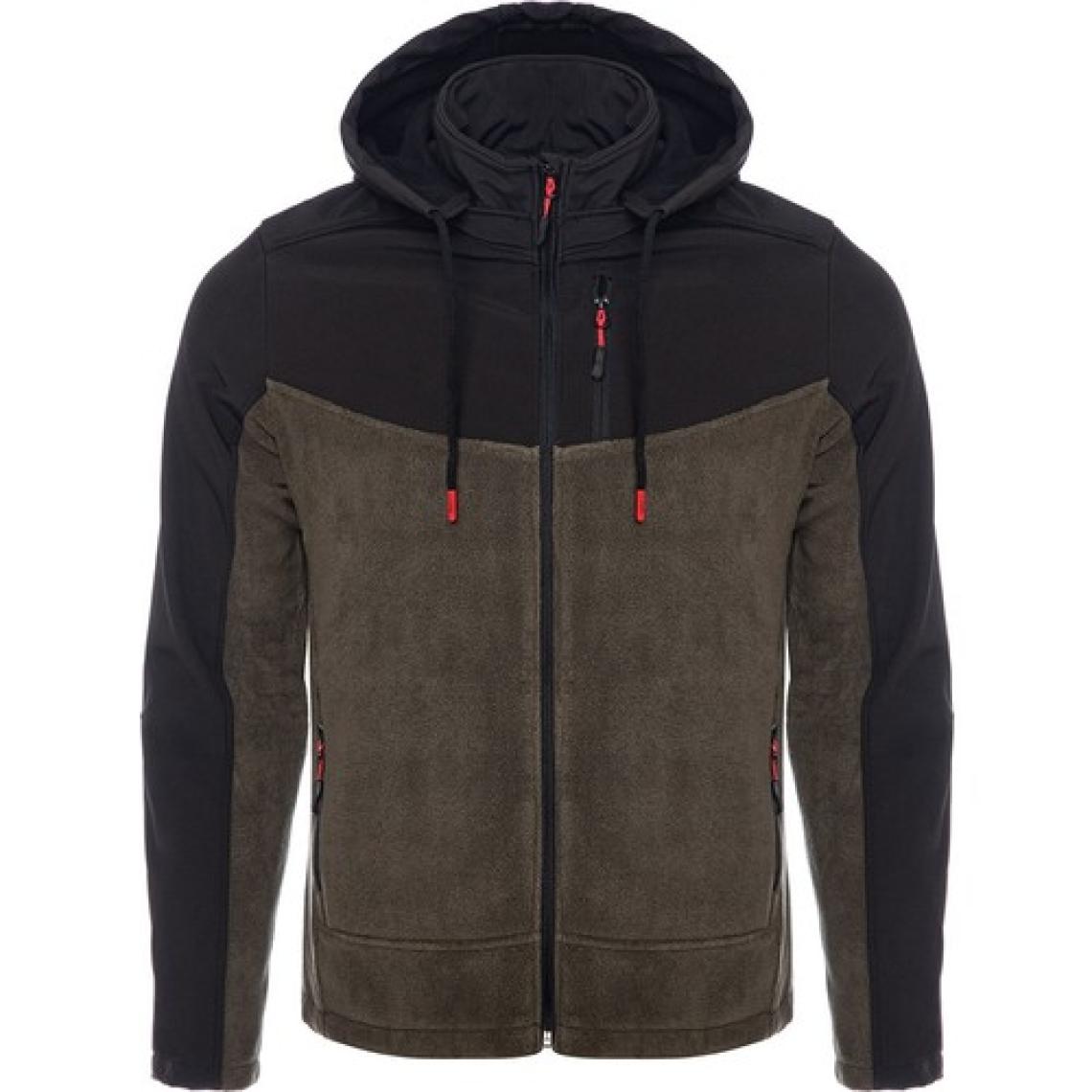 Ghassy Co. Ghassy Co Erkek Çıkarılabilir Kapüşonlu Softshell/polar Garnili Spor Ceket
