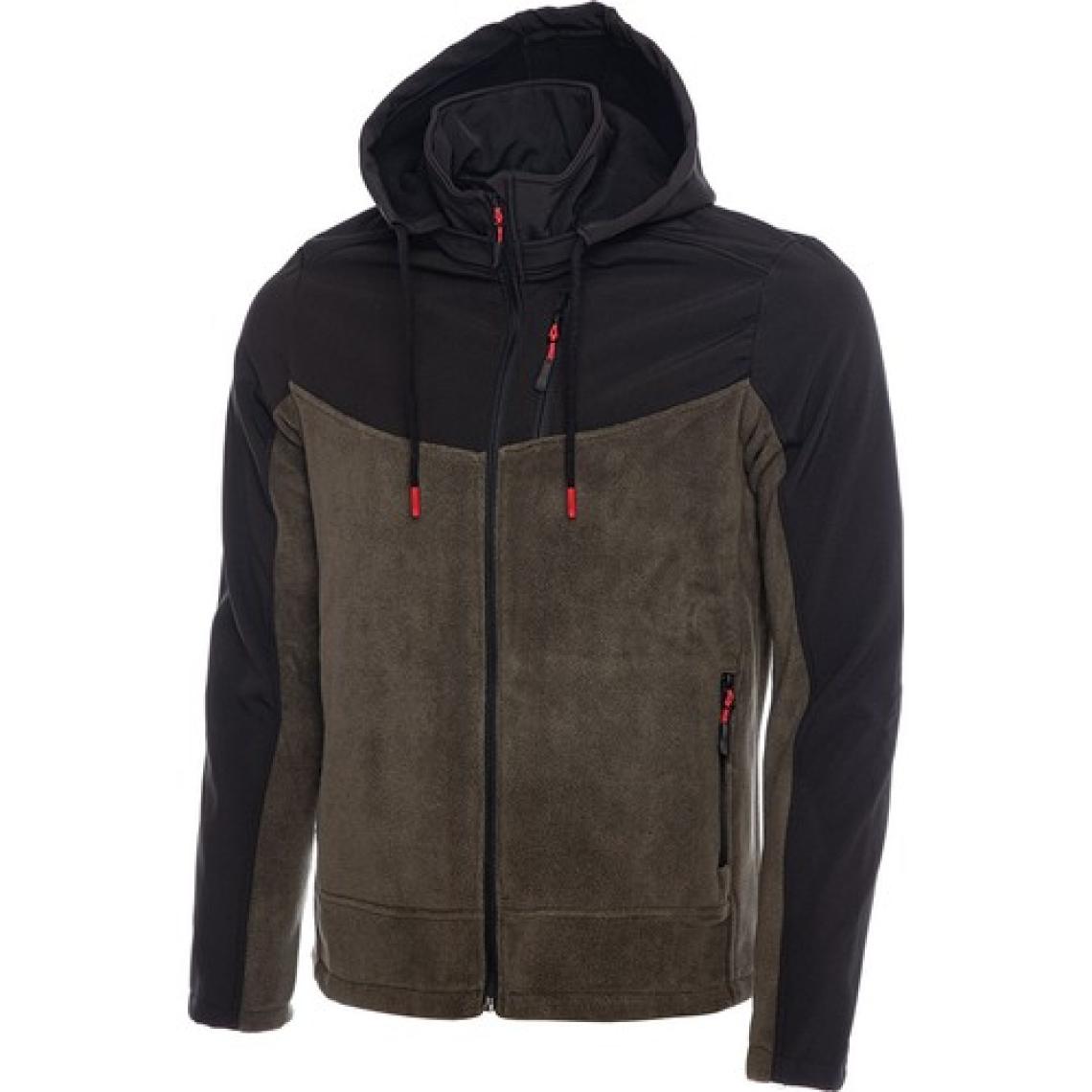 Ghassy Co. Ghassy Co Erkek Çıkarılabilir Kapüşonlu Softshell/polar Garnili Spor Ceket