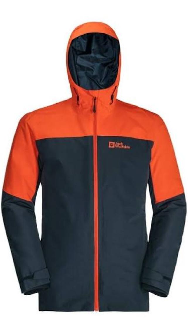 Jack Wolfskin Glaabach 3in1 Jkt M Turuncu Erkek Mont 1115291-3017