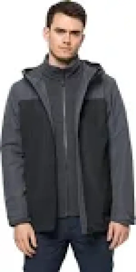Jack Wolfskin Taubenberg 3In1 Jkt M Erkek Gri Mont 1115311-6350