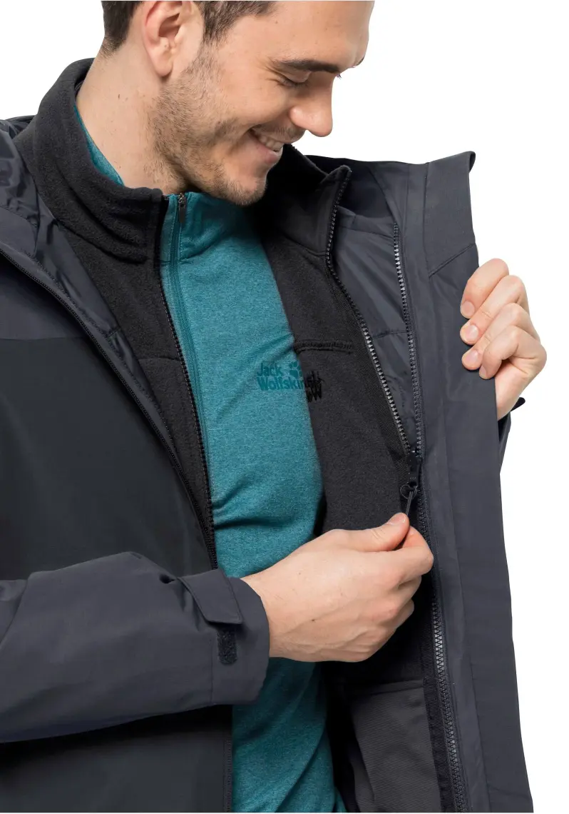 Jack Wolfskin Taubenberg 3In1 Jkt M Erkek Gri Mont 1115311-6350