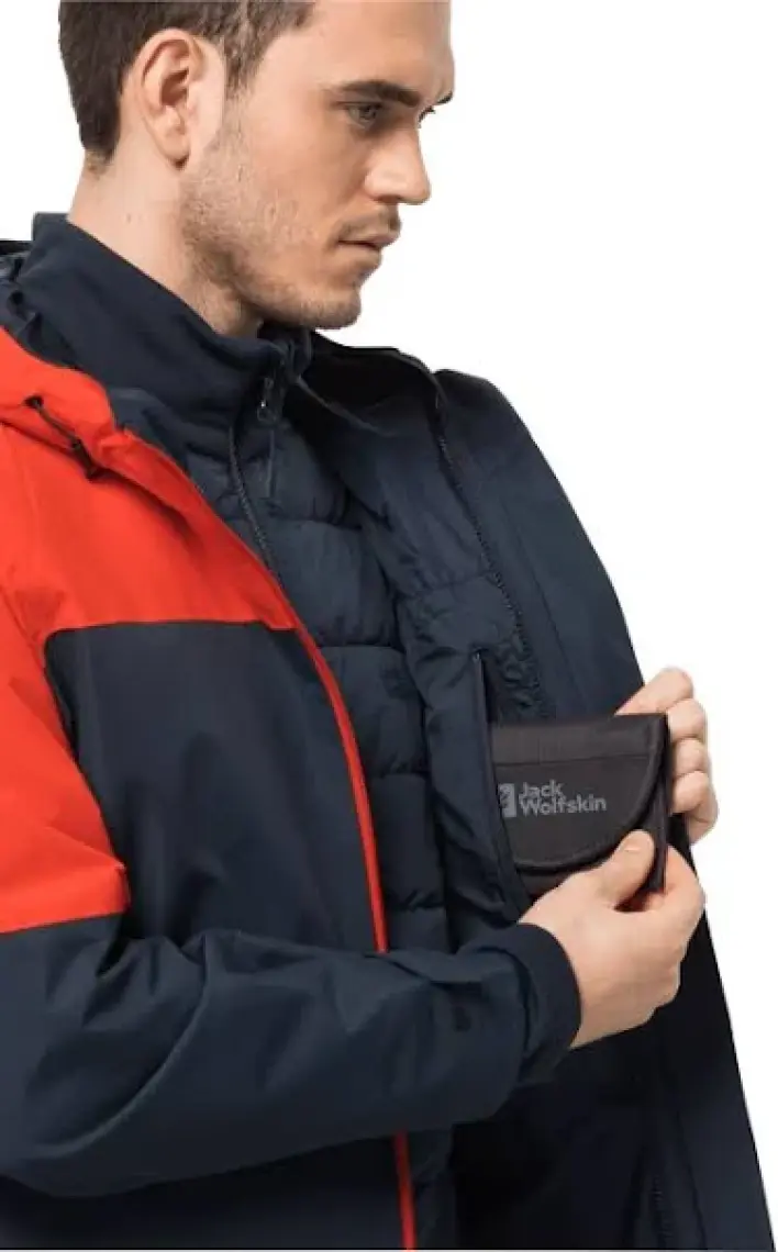 Jack Wolfskin Glaabach 3in1 Jkt M Turuncu Erkek Mont 1115291-3017