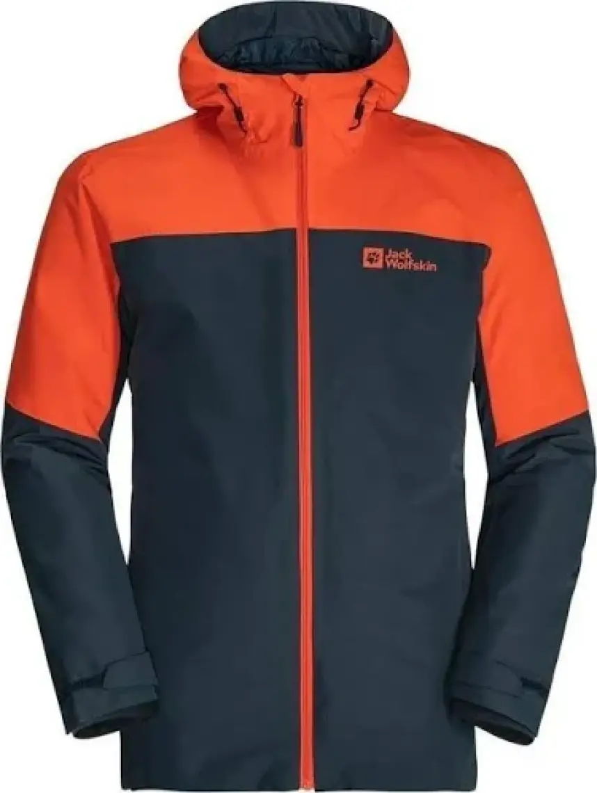 Jack Wolfskin Glaabach 3in1 Jkt M Turuncu Erkek Mont 1115291-3017