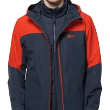 Jack Wolfskin Glaabach 3in1 Jkt M Turuncu Erkek Mont 1115291-3017