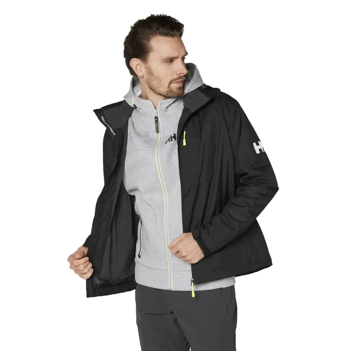 Helly Hansen Crew Kapişonlu Midlayer Erkek Siyah Mont 33874-990