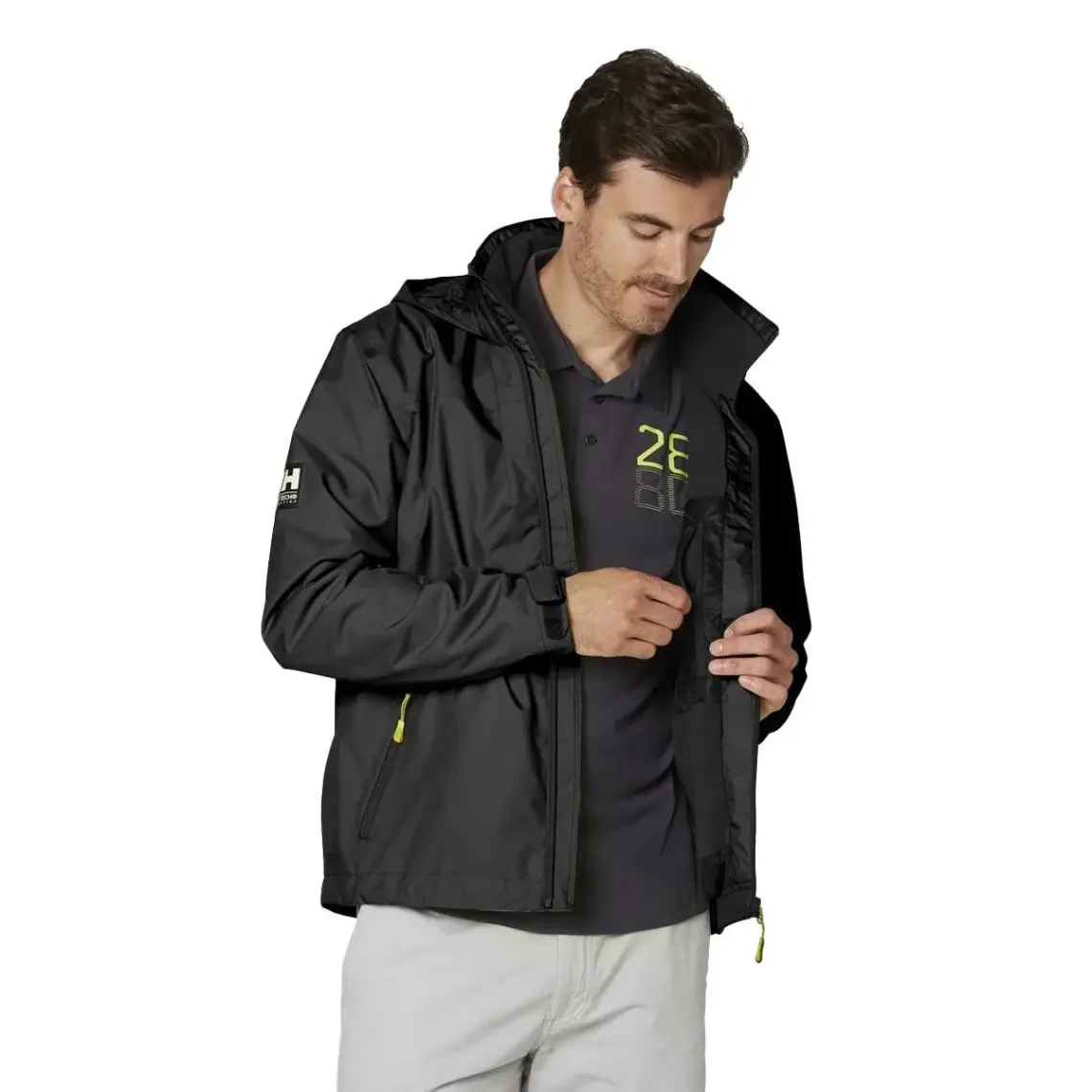 Helly Hansen Crew Kapişonlu Midlayer Erkek Siyah Mont 33874-990