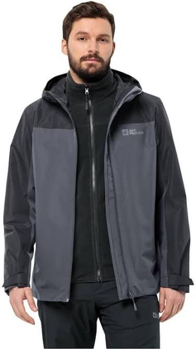 Jack Wolfskin Taubenberg 3In1 Jkt M Erkek Gri Mont 1115311-6350