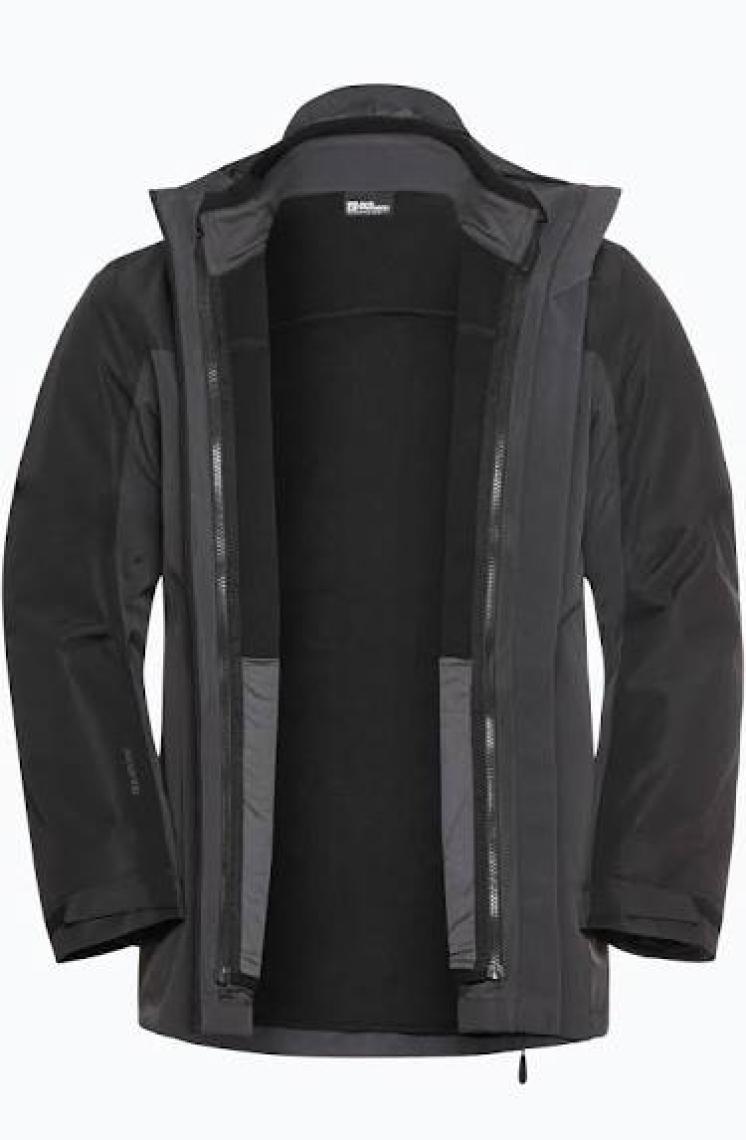 Jack Wolfskin Taubenberg 3In1 Jkt M Erkek Gri Mont 1115311-6350