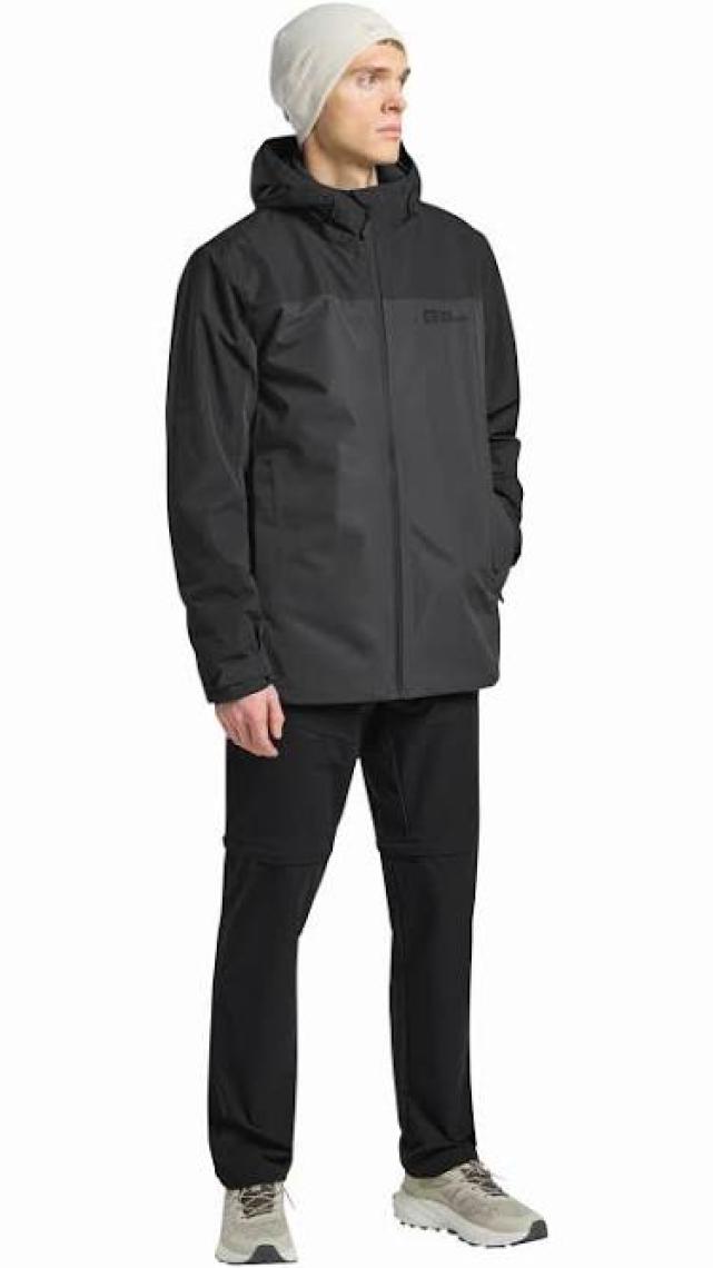 Jack Wolfskin Taubenberg 3In1 Jkt M Erkek Gri Mont 1115311-6350