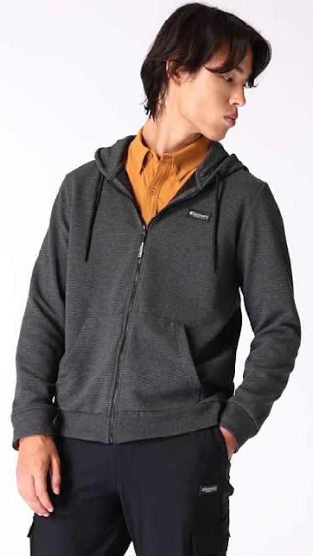 Discovery Expedition Antrasit Erkek Kapüşonlu Sweatmont D3WM-SWT10