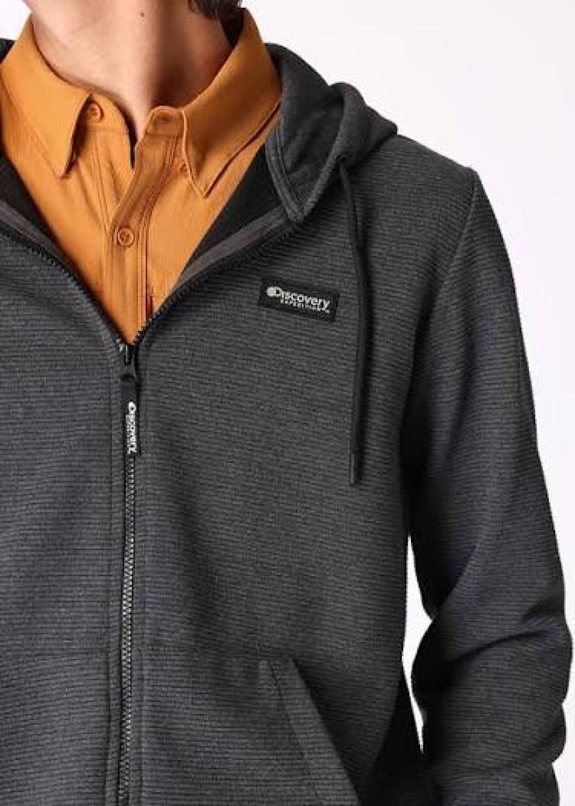Discovery Expedition Antrasit Erkek Kapüşonlu Sweatmont D3WM-SWT10