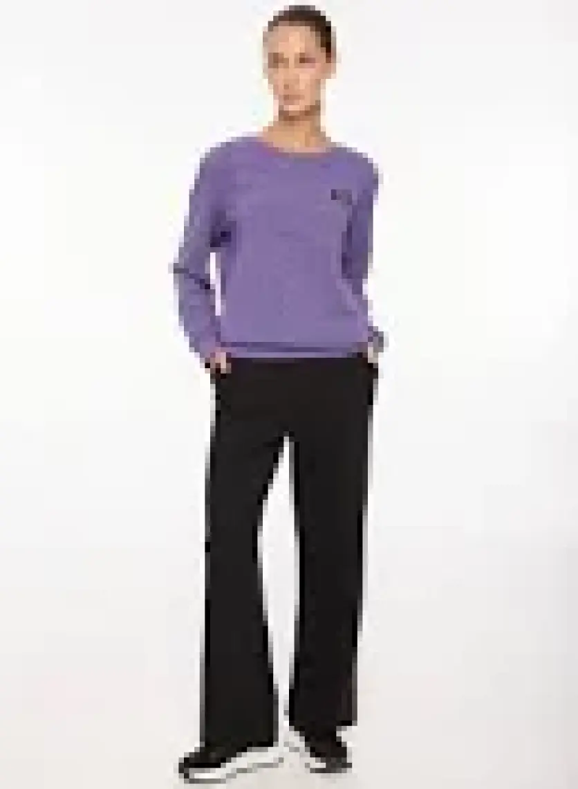 Discovery Expedition Lila Kadın Bisiklet Yaka Sweatshirt D3WL-SWT28