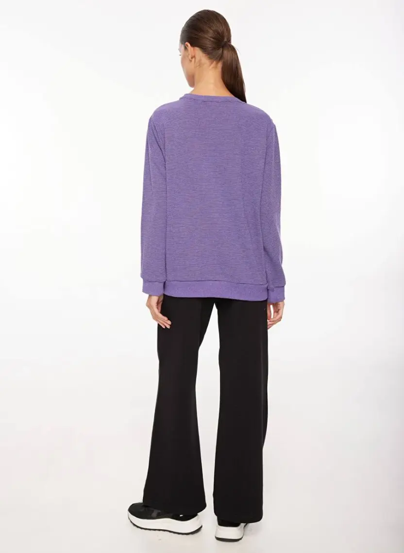 Discovery Expedition Lila Kadın Bisiklet Yaka Sweatshirt D3WL-SWT28