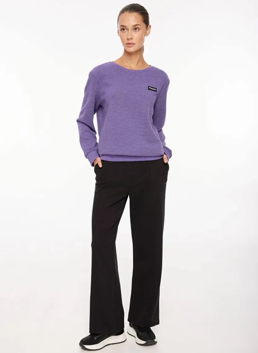 Discovery Expedition Lila Kadın Bisiklet Yaka Sweatshirt D3WL-SWT28