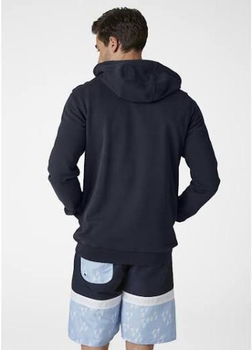 Helly Hansen HH Erkek Lacivert Baskılı Kapüşonlu Sweatshirt