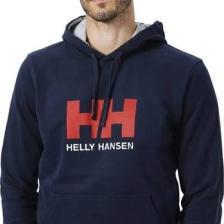 Helly Hansen HH Erkek Lacivert Baskılı Kapüşonlu Sweatshirt