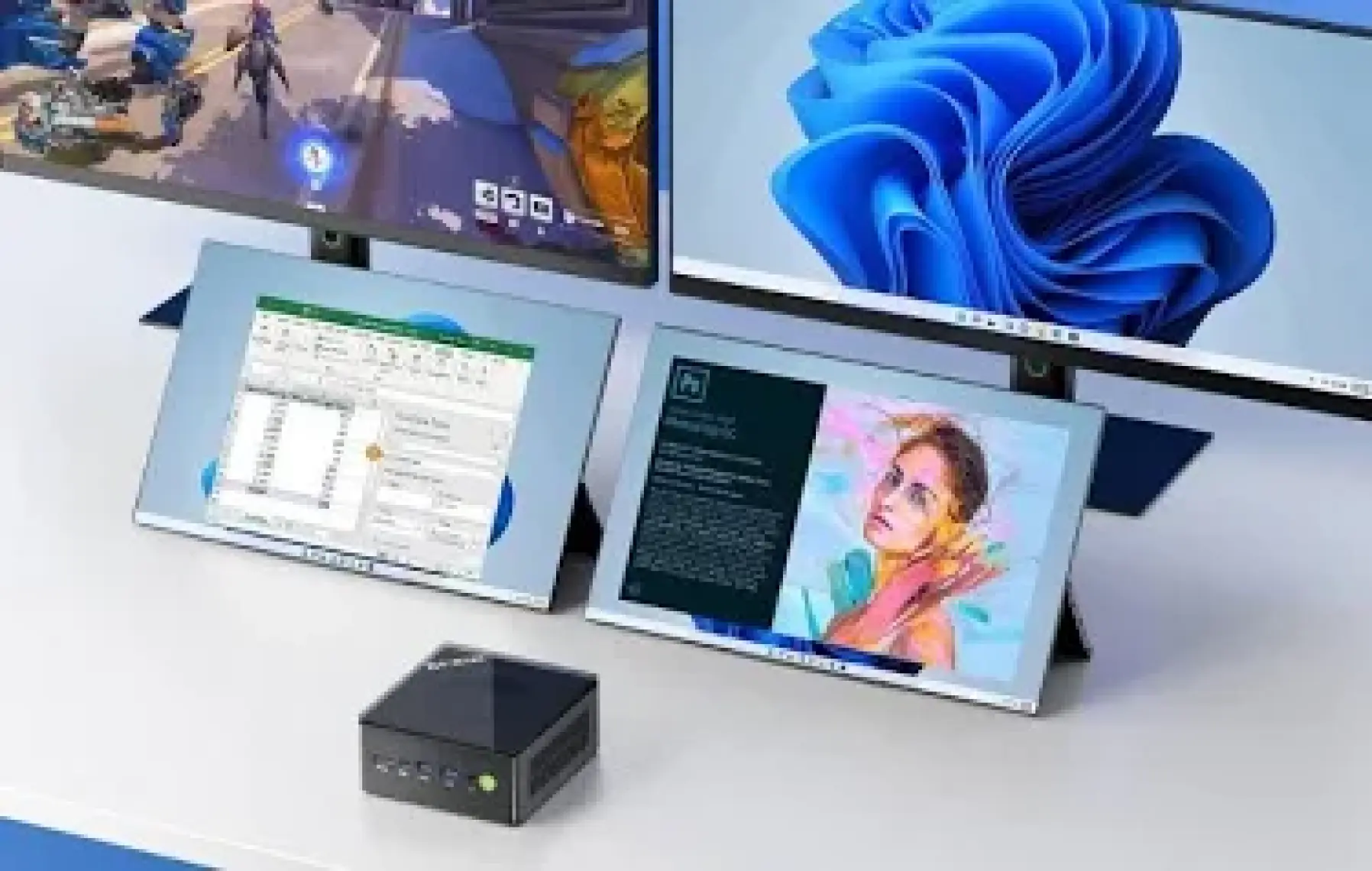 K8 PLUS AMD 8845HS İşlemci, 32GB DDR5 5600Mhz RAM, 1TB SSD, Oculink ve Thunderbolt 4, 2x2.5G Win 11 PRO Mini PC