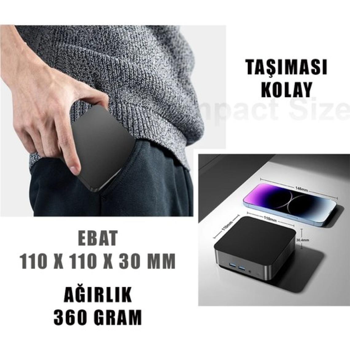 Techstorm Twister Intel N150 İşlemci 16 GB Ram 512 GB Nvme Depolama Win11 Pro Mini PC