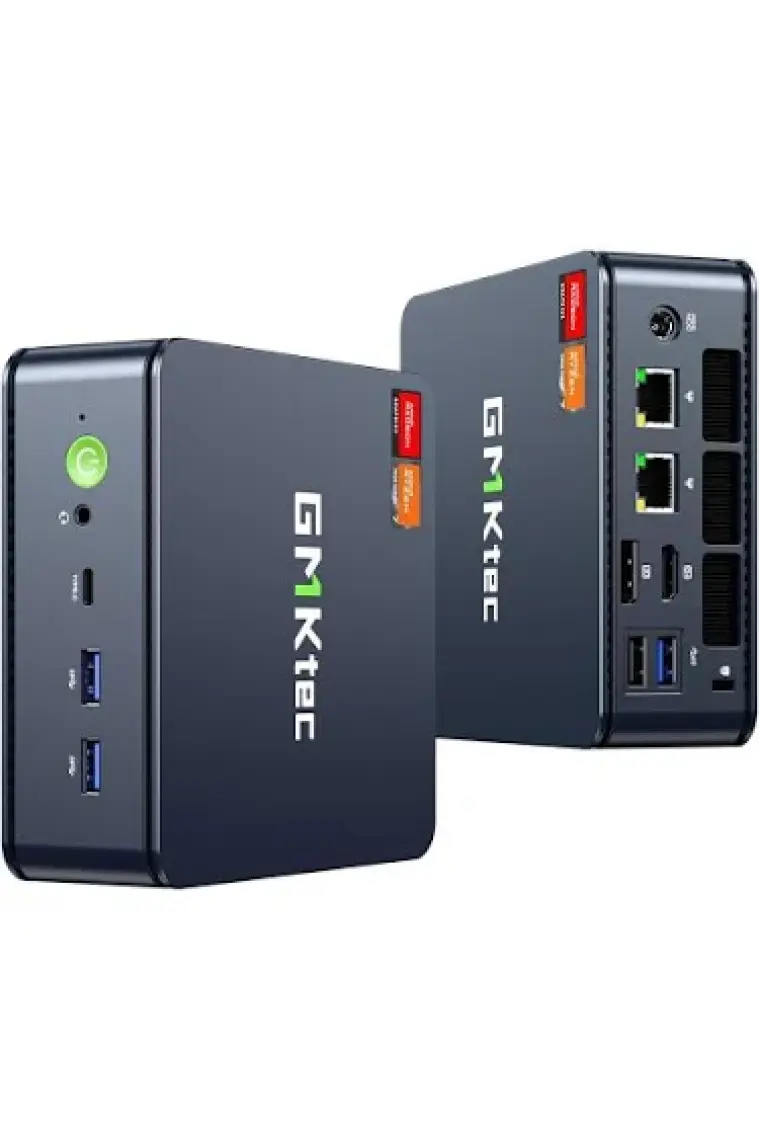 M6 AMD 6600H İşlemci, 16GB DDR5 4800Mhz RAM, 512GB M.2 SSD, HDMI+DP+Type-C, 2x2.5G Ethernet Win 11 PRO Mini PC
