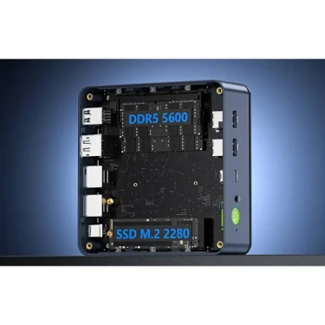 K6 AMD Ryzen 7 7840HS 32GB DDR5 5600Mhz RAM, 1TB M.2 SSD, 2x2.5G Ethernet, Thunderbolt 4, HDMI+DP, WiFi+BT, Win 11 PRO Mini PC