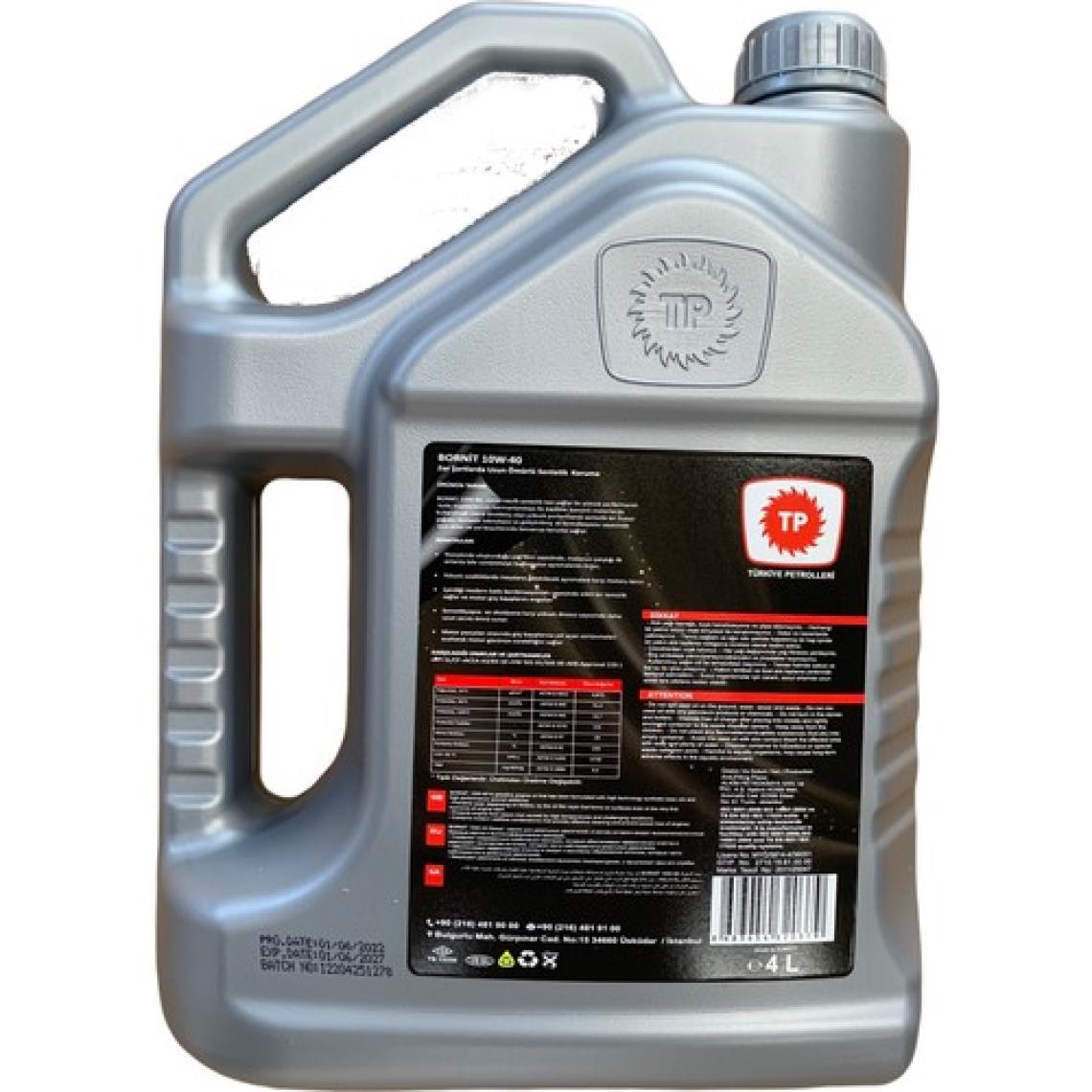 Türkiye Petrolleri Bornit 10W-40 4 Litre Motor Yağı ( Üretim Yılı :2022)