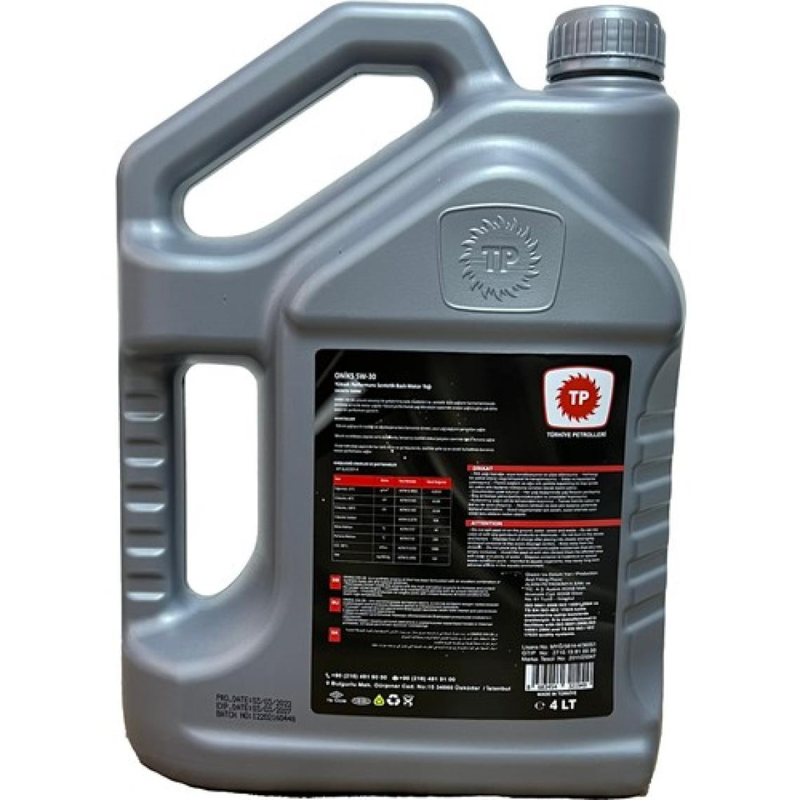 Türkiye Petrolleri Oniks 5W-30 4 lt Motor Yağı