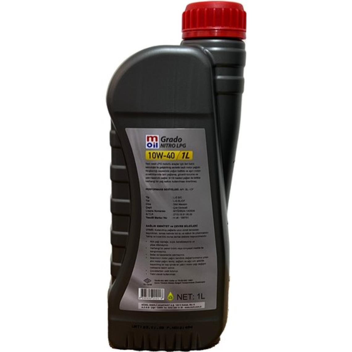 Moil Grado Nitro LPG 10W-40 1 Litre Motor Yağı (ÜT:30/05/2024)
