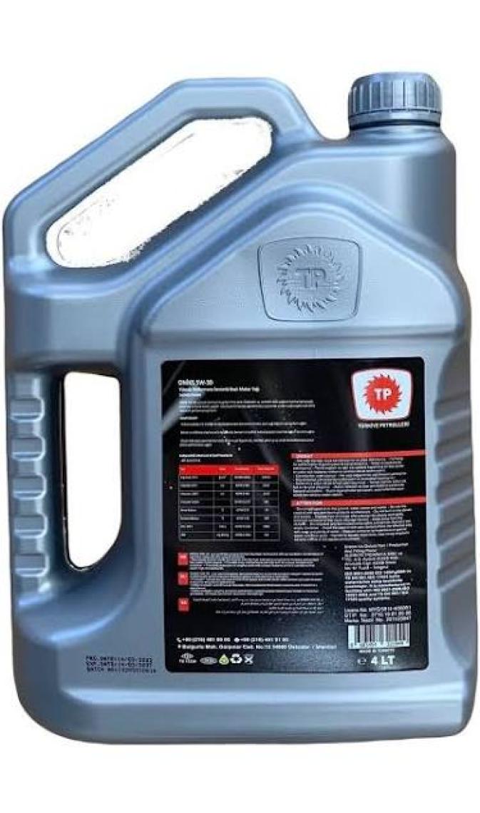 Türkiye Petrolleri Oniks DPF Partiküllü 5W-30 4 Litre Motor Yağı ( Üretim Yılı :2022 )