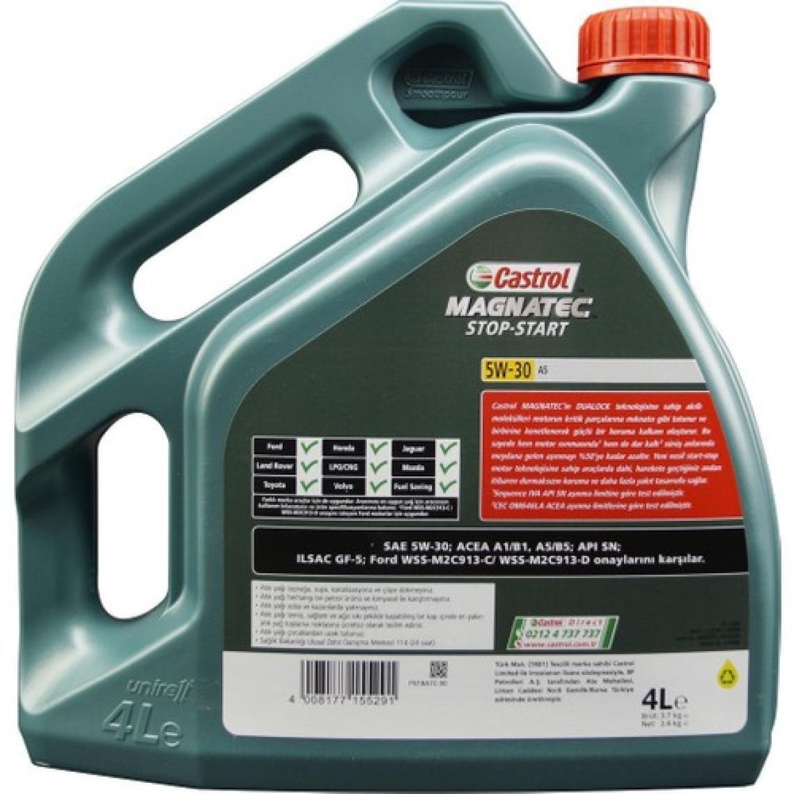 Castrol Stop Start Magnatec 5W30 4Lt Motor Yağı