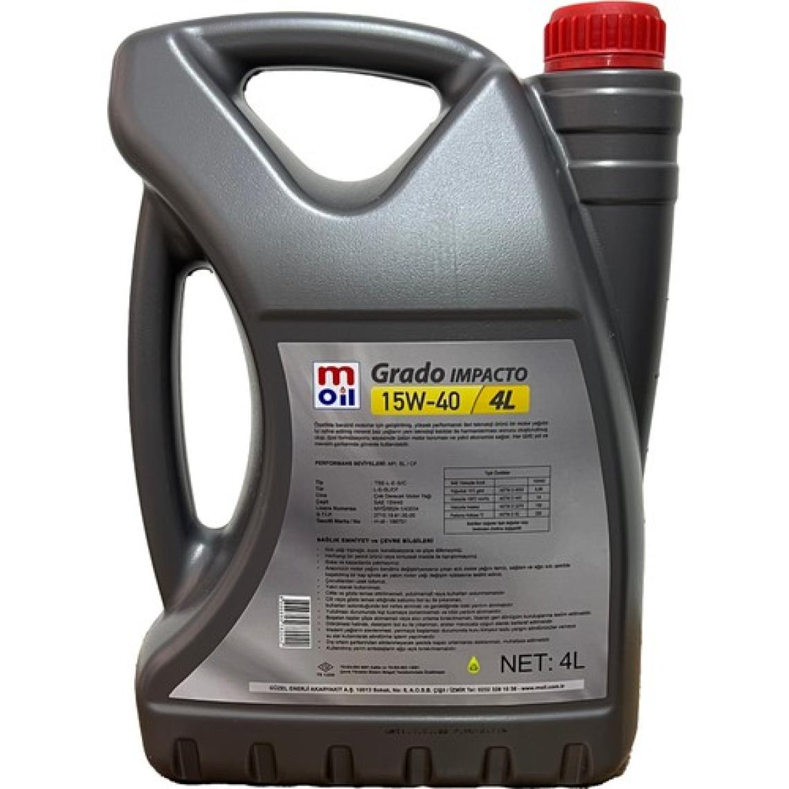 Moil Grado Mpacto 15W-40 4 Lt Motor Yağı ( Üretim Yılı : 2022 )
