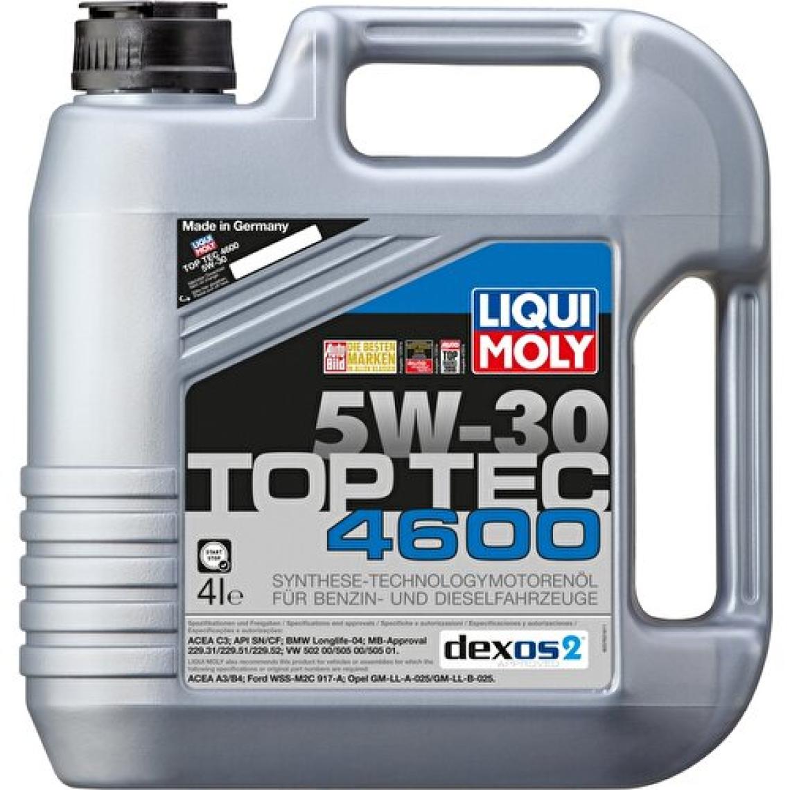 Liqui Moly Top Tec 4600 Dexos2 5W-30 4 lt Motor Yağı