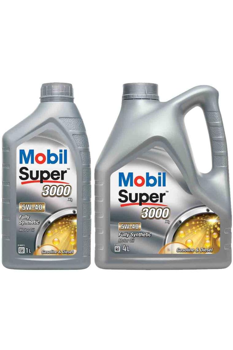 Mobil Super 3000 X1 5W40 Motor Yağı 4 L + 1 L ( Üretim Yılı: 2023 )