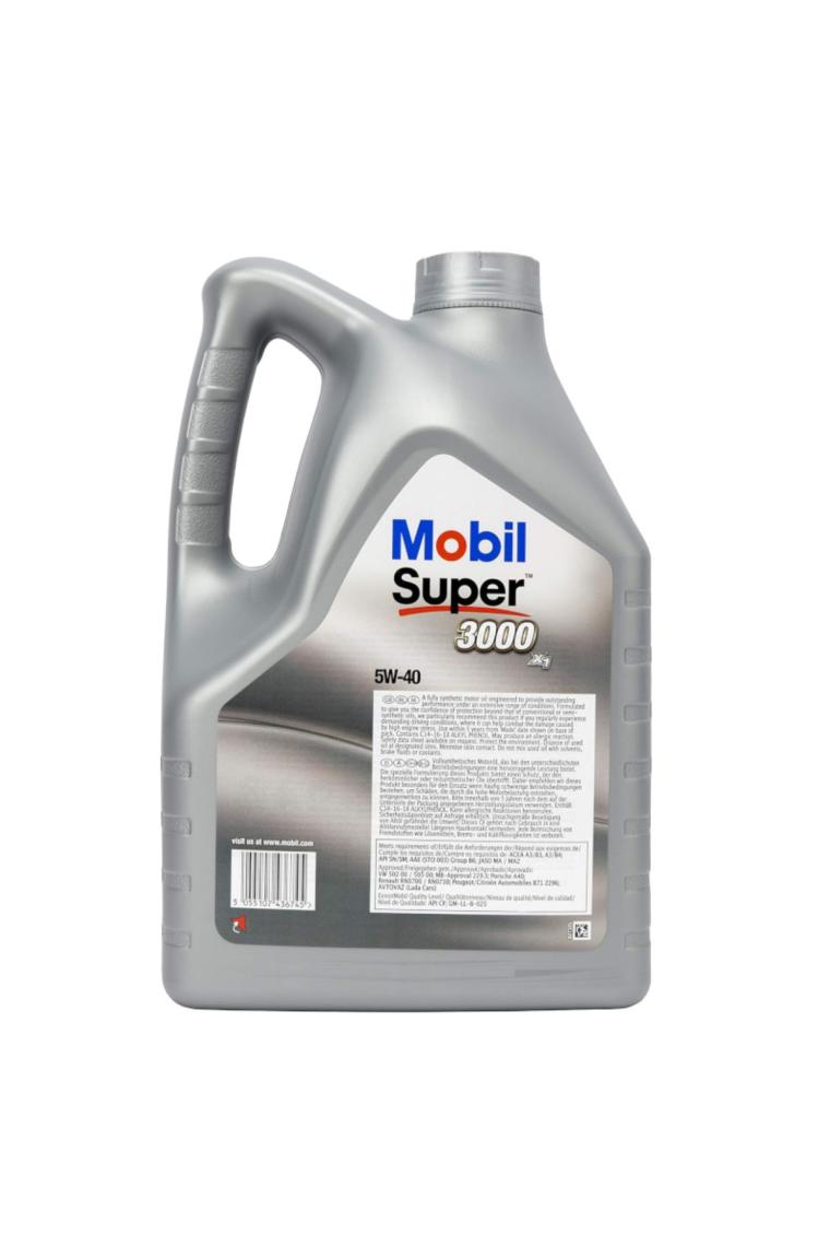 Mobil Super 3000 X1 5W40 Motor Yağı 4 L + 1 L ( Üretim Yılı: 2023 )