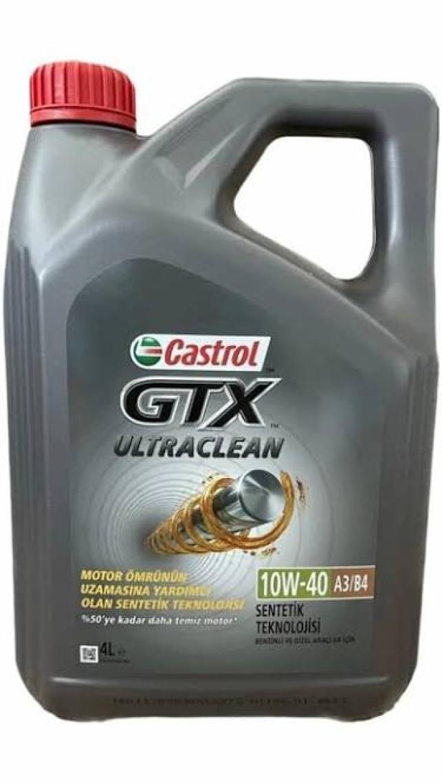 Castrol GTX Ultraclean 10W-40 A3/B4 4 Litre Motor Yağı (Üretim Yılı: 2024)