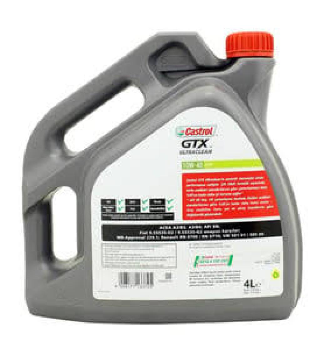 Castrol GTX Ultraclean 10W-40 A3/B4 4 Litre Motor Yağı (Üretim Yılı: 2024)