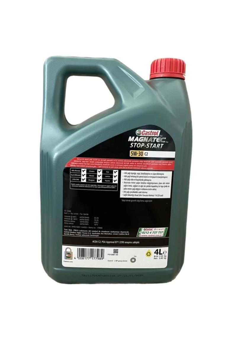 Castrol Magnatec Stop-Start 5W-30 C2 4 Litre Motor Yağı (Üretim Yılı: 2024)