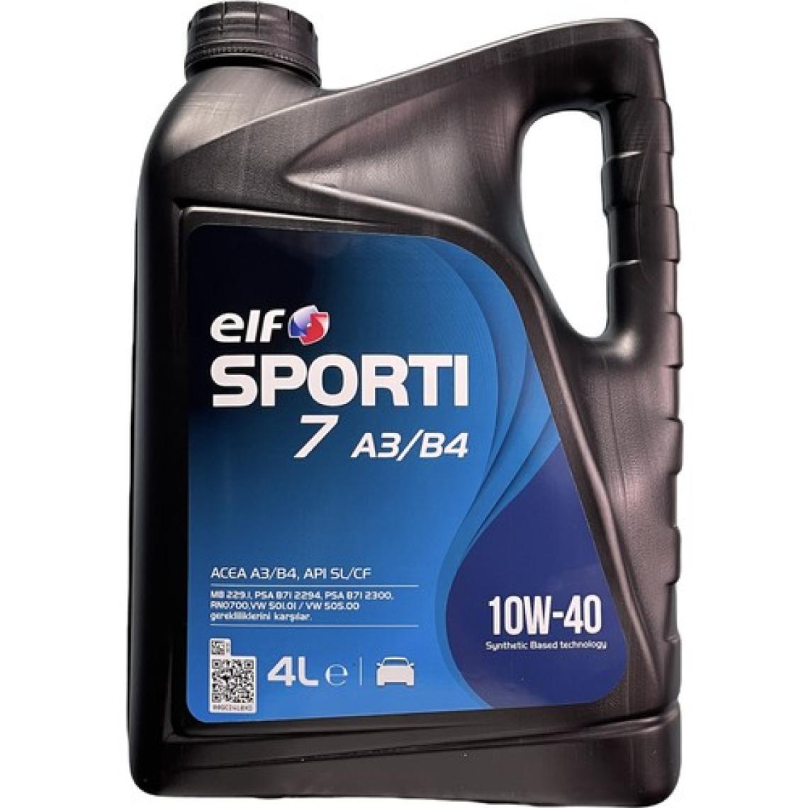 Elf Sporti 7 10W-40 A3/B4 4 lt Motor Yağı - 2023
