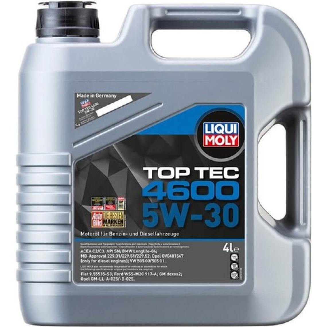 Liqui Moly Top Tec 4600 5W-30 4 Litre Motor Yağı (Üretim Yılı: 2024)