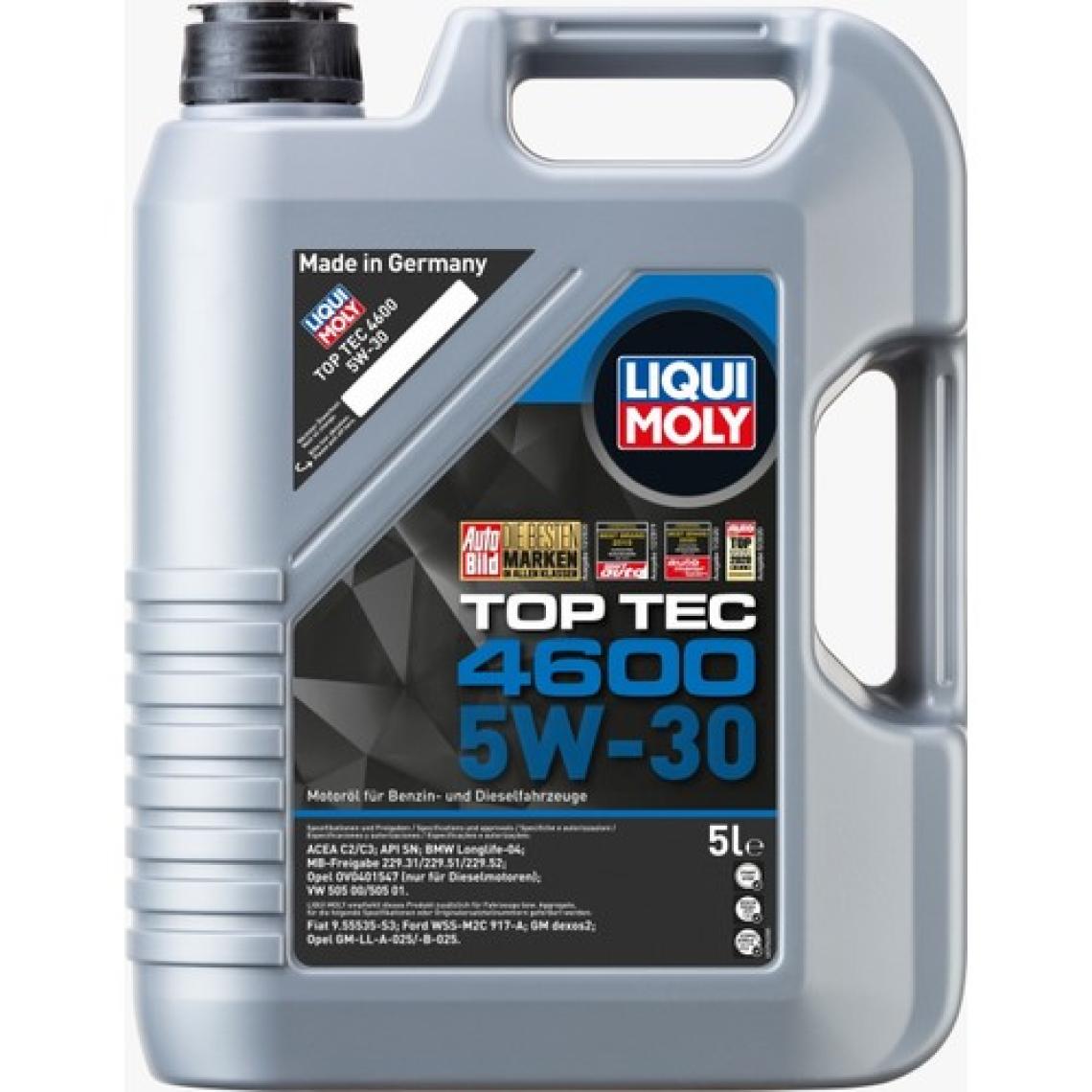 Liqui Moly Top Tec 4600 5W-30 5 Litre Motor Yağı (Üretim Yılı: 2024)