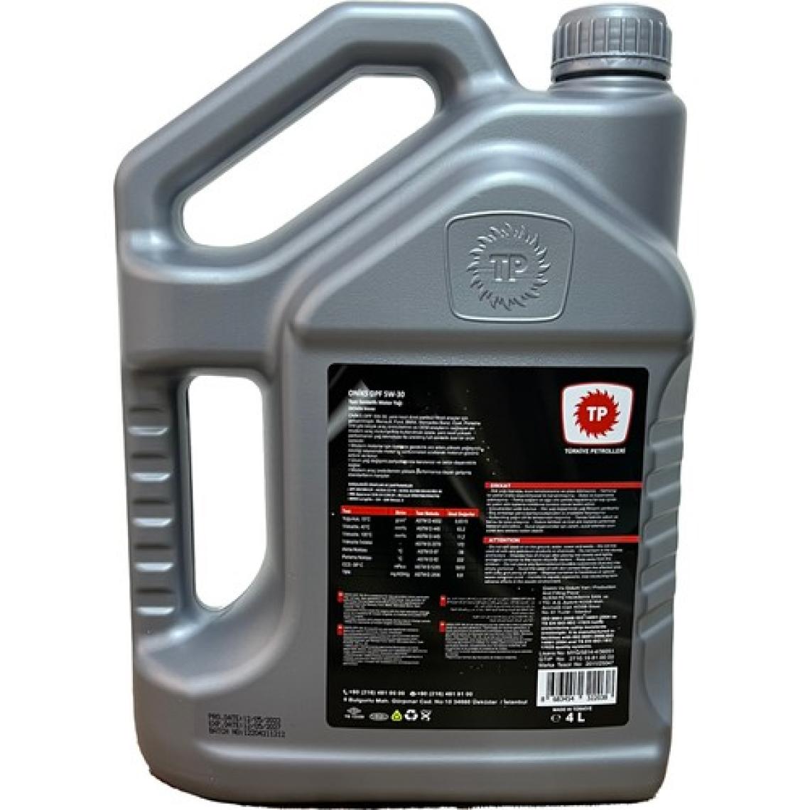 Türkiye Petrolleri Oniks 5W-30 DPF 4 lt Motor Yağı - 2022