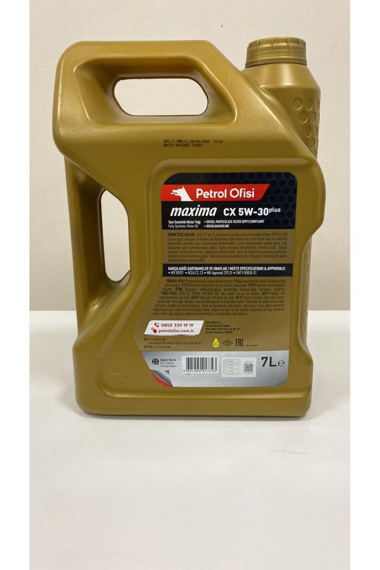 Petrol Ofisi Maxima CX 5W-30 7 Litre Motor Yağı ( Üretim Yılı :2023 )